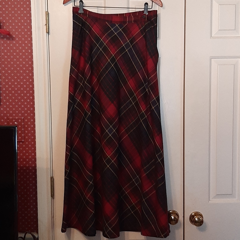 Lauren Ralph Lauren Vintage Long Skirt Plaid 10
